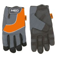NEO Szintetikus bőr kesztyű, PVC betét, XL méret