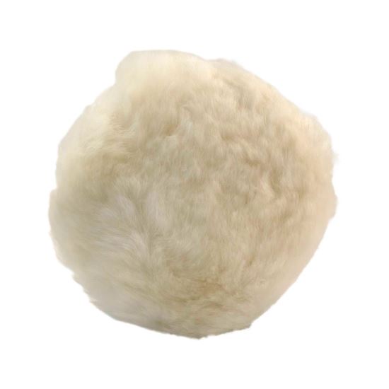 Szőrme, natúr gyapjú polírozáshoz, bársonnyal, 125 mm