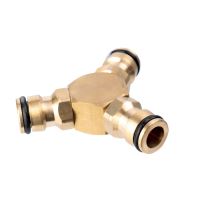 Adapter, gyorscsatlakozó, 3-utas, sárgaréz, 1/2&quot;, Richmann