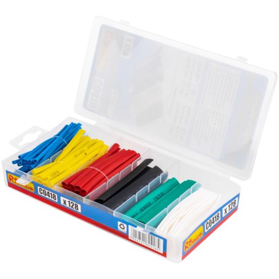 Hőre zsugorodó cső, készlet 128 db, RICHMANN