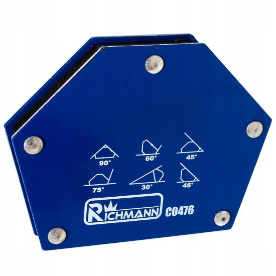 Mágneses négyzet hegesztéshez, 6 szög, 25 kg, RICHMANN