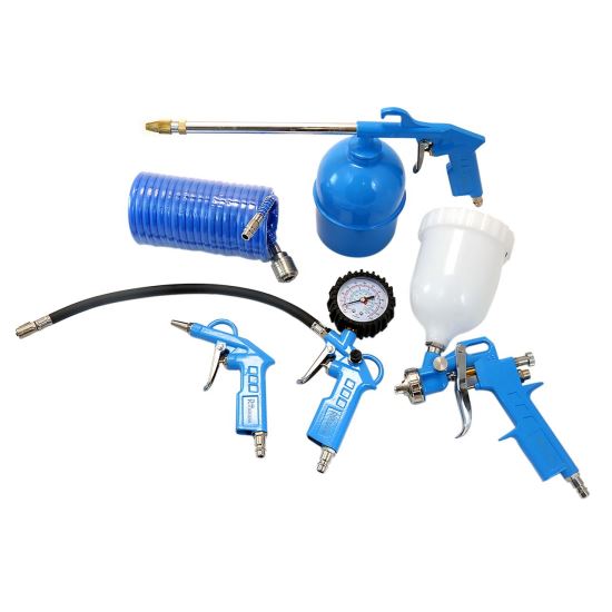 Festett pisztolykészlet, légfúvó, 5 db, 1/4", Richmann