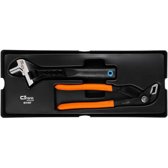 Állítható csavarkulcs készlet papagáj csövekhez és fogókhoz, A TYPE fiók (385x150 mm) mobil szekrényhez, 2 elem, RICHMANN EXCLUSIVE