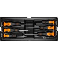 Széles és kereszt csavarhúzó készlet, A TÍPUSÚ fiók (385x150 mm) mobil szekrényhez, PH0-2, 3-6 mm, 75-100 mm, 6 db, RICHMANN