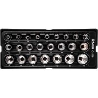 Csőfejkészlet, fiókos TYPE A (385x150 mm) mobil szekrényhez, 1/2 ", 8-32 mm, 24 db, RICHMANN EXCLUSIVE