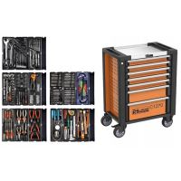 Mobil szerszámos szekrény, 7 fiók, 725x927x465 mm, 14 szerszámkészletet tartalmaz, 253 elemet, RICHMANN EXCLUSIVE