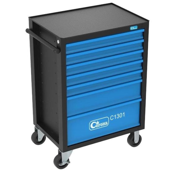 Mobil szerszámos szekrény, 7 fiókos, 630x903x447 mm, RICHMANN