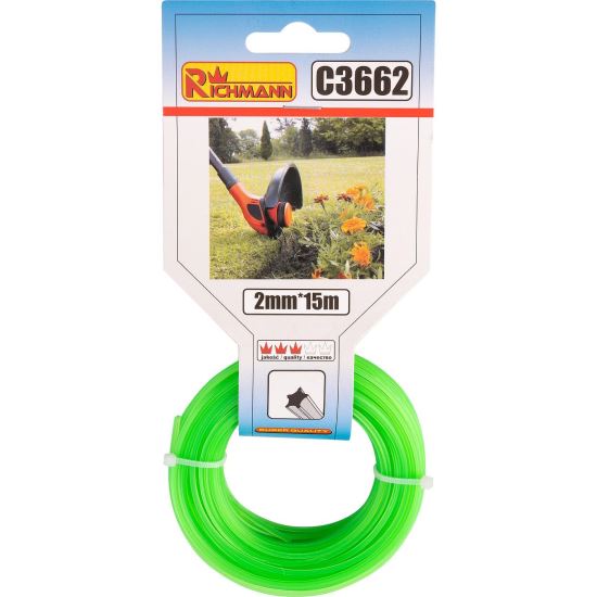 Kasza pótmenet, trimmer, csillag típusú, 2 mm x 15 m, Richmann