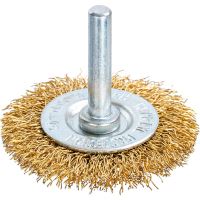 Sárgaréz drótkefe, kör alakú, rúddal, 50 mm, Richmann