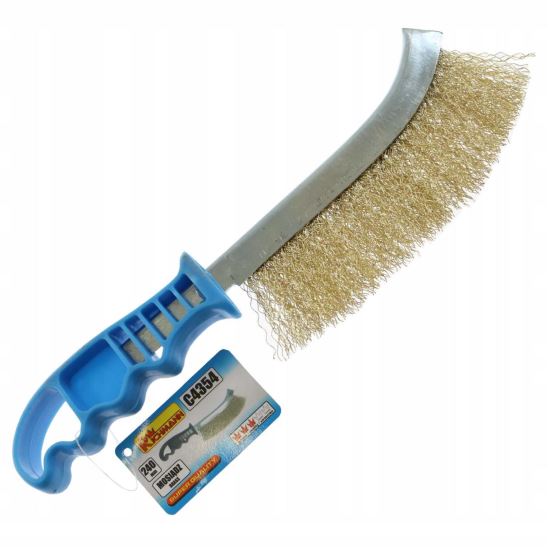 Sárgaréz drótkefe, félhold, 240 mm, Richmann