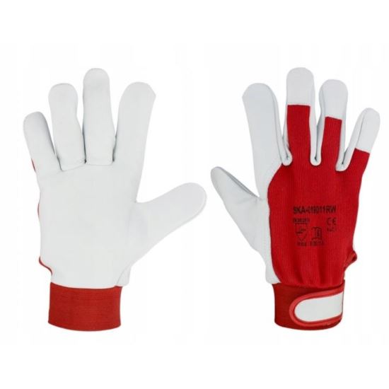 Kesztyű, finom kecskebőr, mandzsetta, L-es méret, Richmann