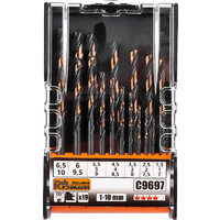 19 darabos furófej készlet fémeknek 1-10mm Richmann