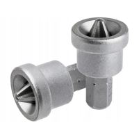 Tippkészlet, bitek, ütközővel, gipszkarton, PH2, 1/4&quot;, 2 db, PH2x25 mm, Drel