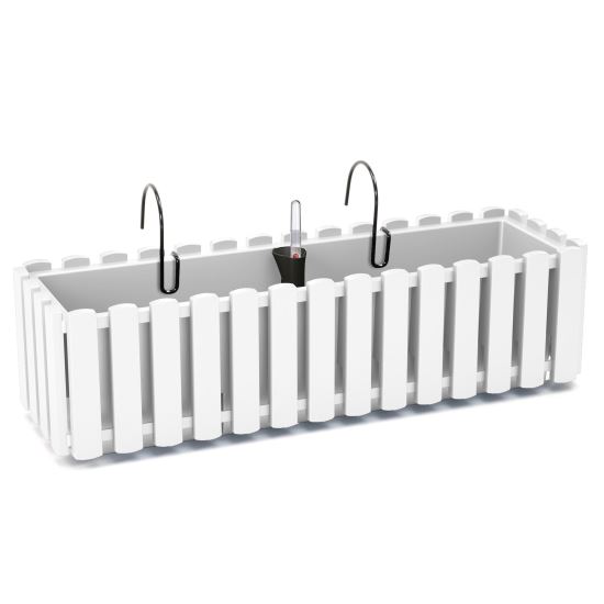 Korlát edény Boardee Fencycase DDEF600W horgokkal, 6,6 l, fehér