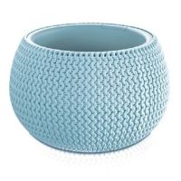 Dekoratív virágcserép, kerek, kék, 29x19,5 cm, Splofy Bowl