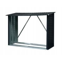 Fedett tüzifa tároló 163x83x154 cm – Szürke