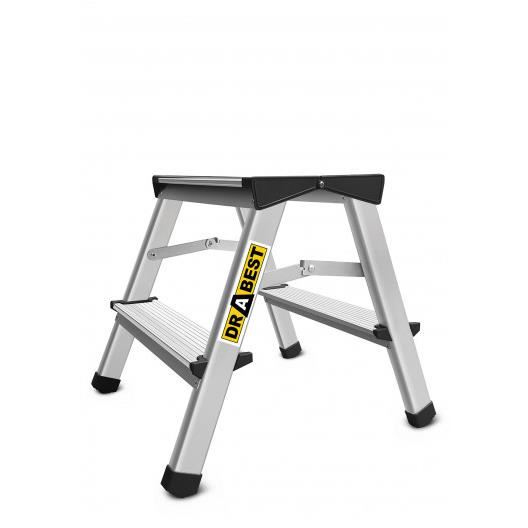 Drabest Alumínium Létra, 2 Lépcsőfok, Kétoldalú