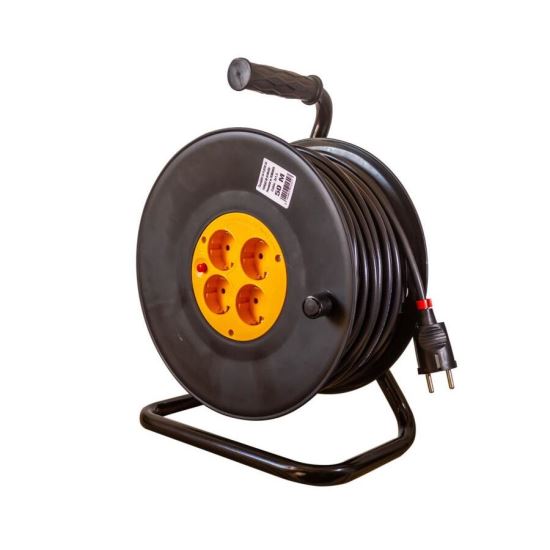 Hosszabbító, 40 m, 3x2,5, 4 foglalat, Gelux