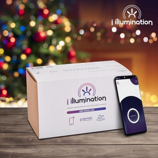 Okos fényszerelés, karácsony, külső / belső, 500 LED, 8 mód, meleg fehér, IP44, bluetooth, 29,95 m