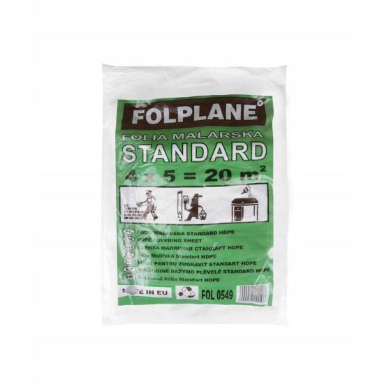 Festőfólia, HDPE, 4x5 m, 20 nm, 5 mikron