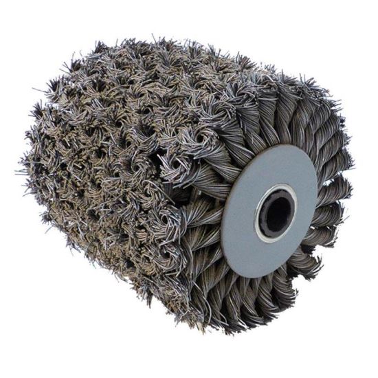 Darálókefe, kemény felületek, csavart huzal, 120x100 mm, Far Tools