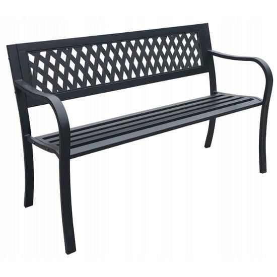 Kerti pad müanyag háttámlával,Monica -125x53x77 cm