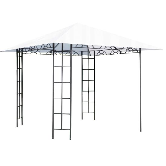 Dekoratív kerti pavilon fehér tetővel