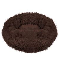 Puha ágy, kutya/ macska számára, barna, 50 cm