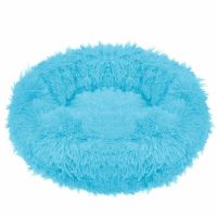 SPRINGOS kisállat ágy, puha, kutyának és macskának, 70 cm, kék