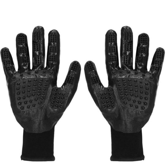 Kefekészlet kutya- és macskaszőr ápolásához, formázásához, eltávolításához, 2 db, fekete