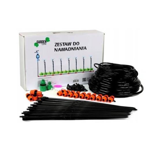 GardenLine Öntözőrendszer forgó sprinklerrel, 62 db, 20 m