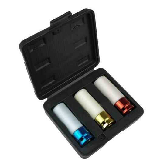 3 csöves ütközőcső készlet alumínium felnikhez, 17/19/21 mm, 85 mm, 1/2", Dedra