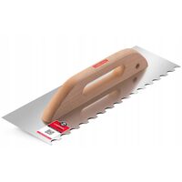 Glettvas acél simító, fogakkal, 13x58 cm