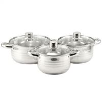 Set oale cu capac, inox,  6 piese, Perfect Home Diamond (14722)