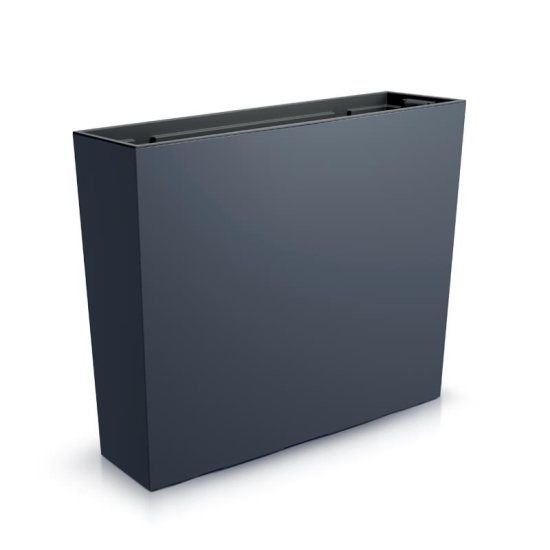 Dekoratív virágtartó, antracit, 58x18x49,8 cm, Urbi tok