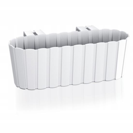 Dekoratív virágtartó, műanyag tartó, fehér, 4,9 L, 38,3x21,2x13 cm, Boardee Hook