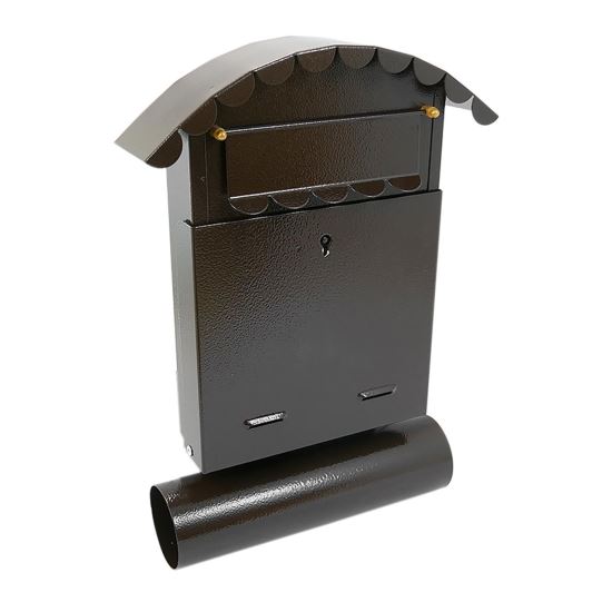 Cutie postala, cu loc pentru ziar, maro, format B6, 24.5x7x36.5 cm, Damech(SZ03T)