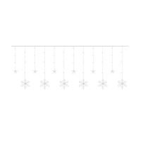 Függöny lámpatest, csillag modell, meleg fehér, 8 világítási mód, beltéri-kültéri, IP44, 138 LED, 2,5 m