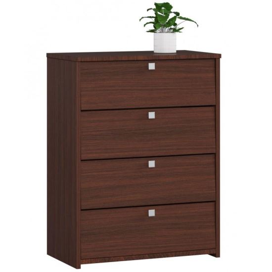 Cipőtároló szekrény, cipőtartó, laminált lemez, 4 fiók, wenge, 60x33x80 cm