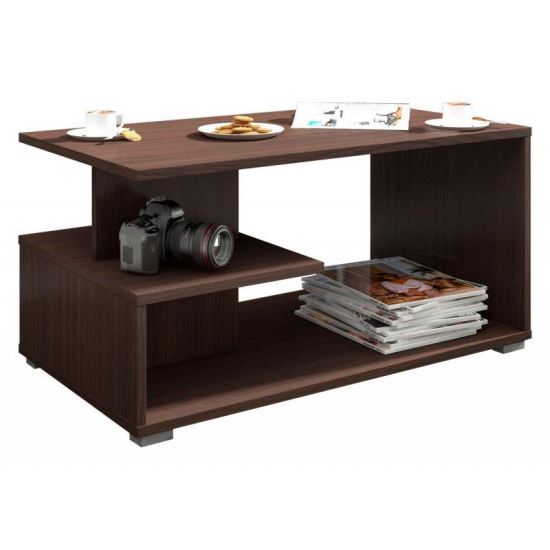 Dohányzóasztal, laminált lemez, wenge, 90x51x45 cm