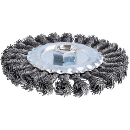Acél drótkefe, kör alakú, szálas, M14, 125 mm, Richmann