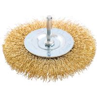 Sárgaréz drótkefe, kör alakú, rúddal, 100 mm, Richmann