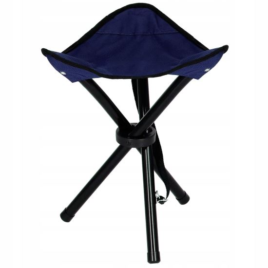Összecsukható kerti szék, kemping, horgászat, kék, max 100 kg, 28x28x28 cm, Springos