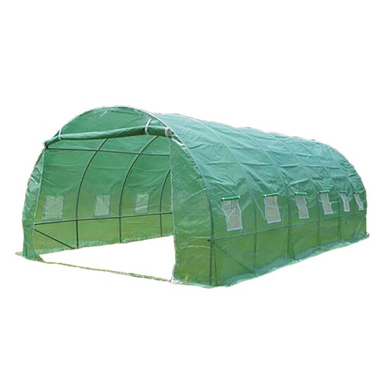 Kerti üvegház, alagút típusú, 10 ablakos, fólia, 6x3x2 m, Strend Pro