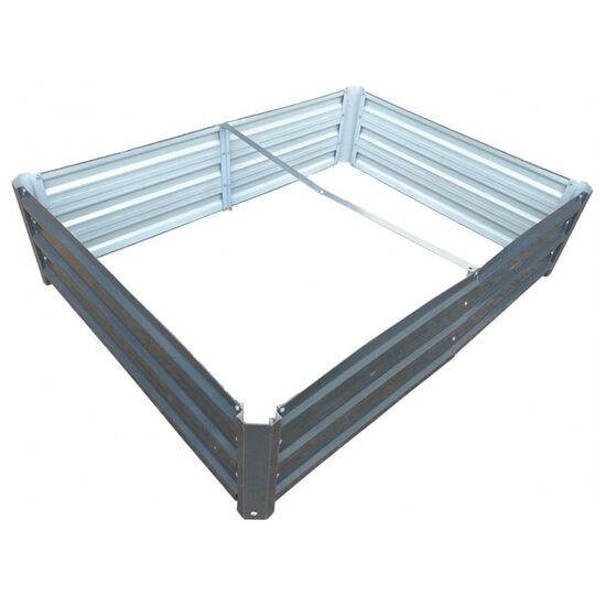 Emelt ágy/réteg virágoknak, zöldségeknek, fémből, 3D-s kivitel, 90x120x30 cm, Strend Pro Garden