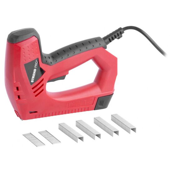 Tűző 2 az 1-ben, tűzőkapcsok és szögek, elektromos, 8-15 mm, Strend Pro