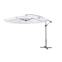 Umbrela gradina/terasa, articulatie tip banana, Malatec, 300 cm, alb (00012164-IS)